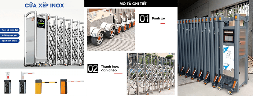 Báo giá cổng xếp tự động tại Đồng Nai
