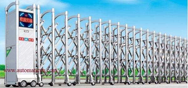 Lắp cửa cổng xếp inox tại KCN Kim Huy