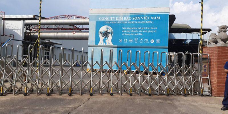 Lắp đặt cổng xếp inox tự động tại Đồng Nai