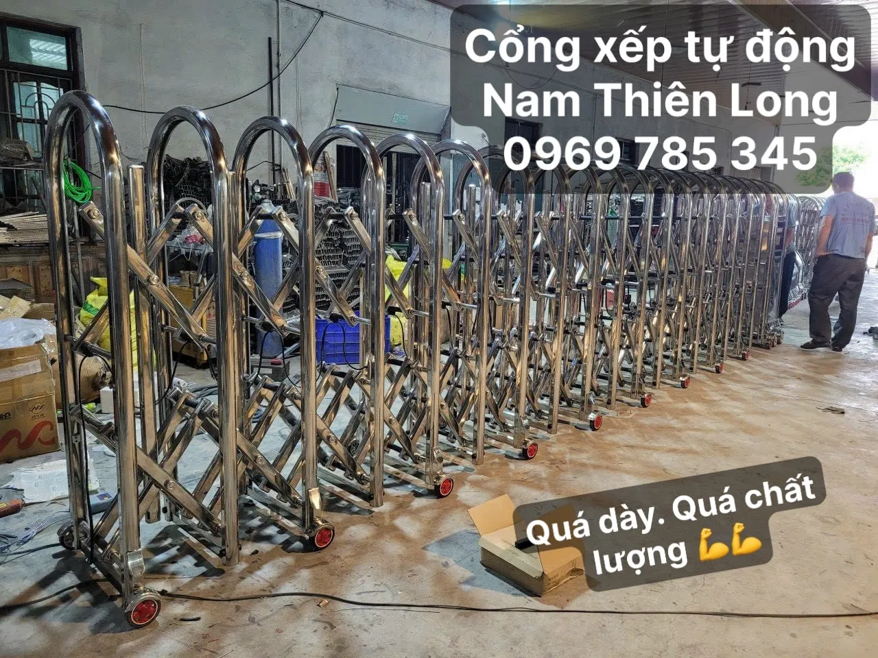 Lắp đặt cửa cổng xếp
