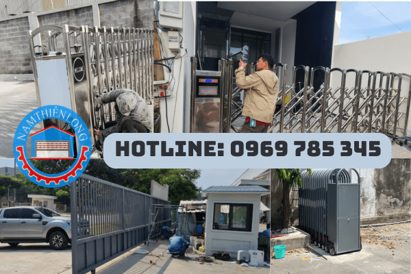 Dự án thi công cổng xếp tự động tại KCN VSIP 1 Bình Dương